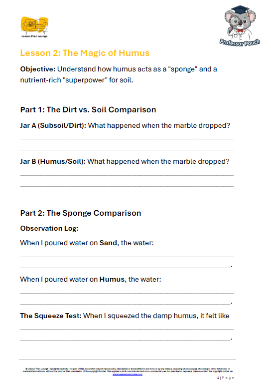 Earth & Space Sciences - Soil Profiles Sand Silt Clay and Hummus - Year/ Grade 3-6