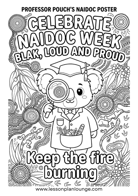FREE Download - Professor Pouch’s NAIDOC & Cultural Exploration Colouring Posters (Pack of 5)