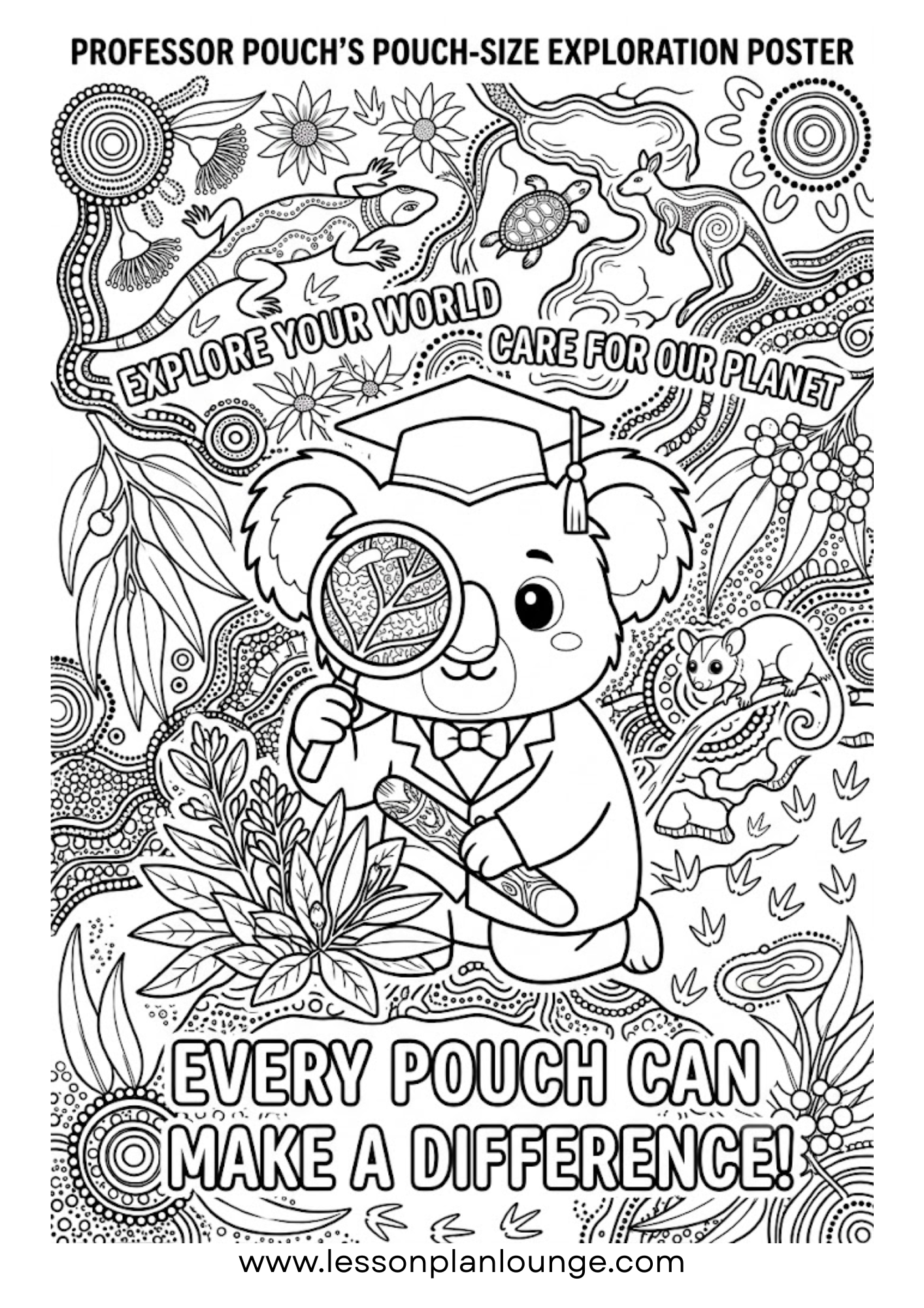 FREE Download - Professor Pouch’s NAIDOC & Cultural Exploration Colouring Posters (Pack of 5)