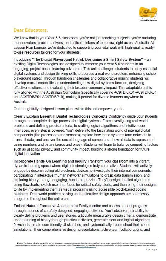 Educational document about digital systems design project for students