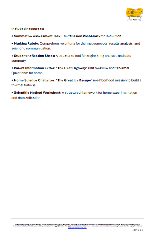 Lesson Plan Lounge - Lesson Plans Physics and Chemistry – Thermal Conductivity Insulators vs Conductors – Year/ Grade 3-6