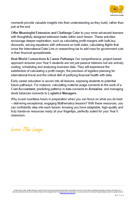 Text document with educational content on career pathways and project-based learning.