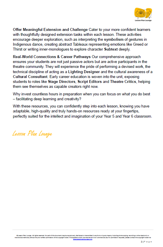 Text document with educational content on meaningful extension tasks and career pathways.