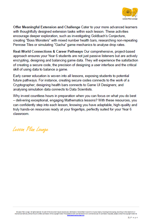 Educational document with text about curriculum design and teacher resources.