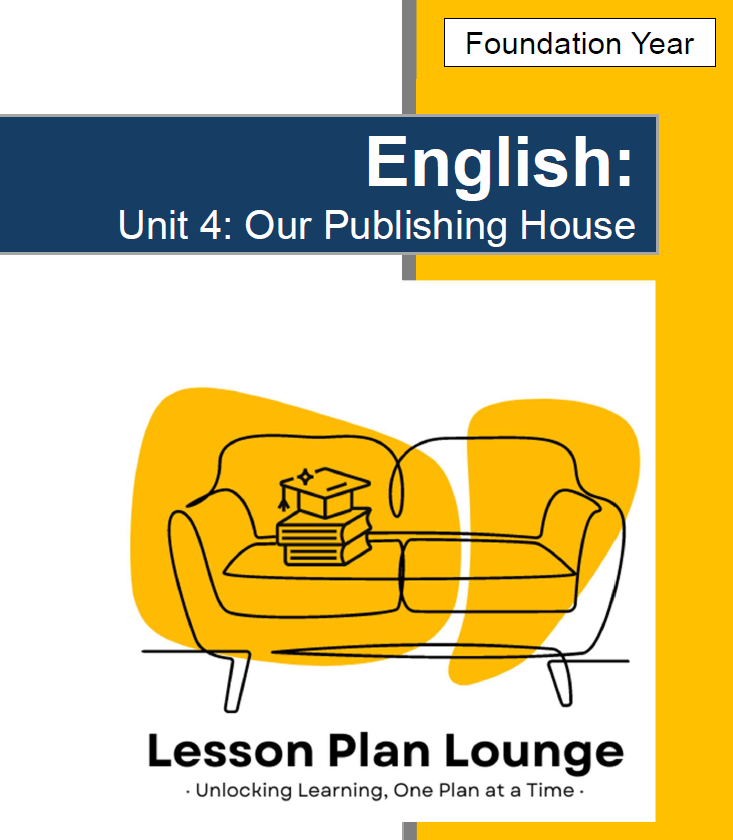 Lesson Plans English - Literature, Literacy, Reading, Writing, Speaking - Foundation Year/ Prep Year/ Kindergarten