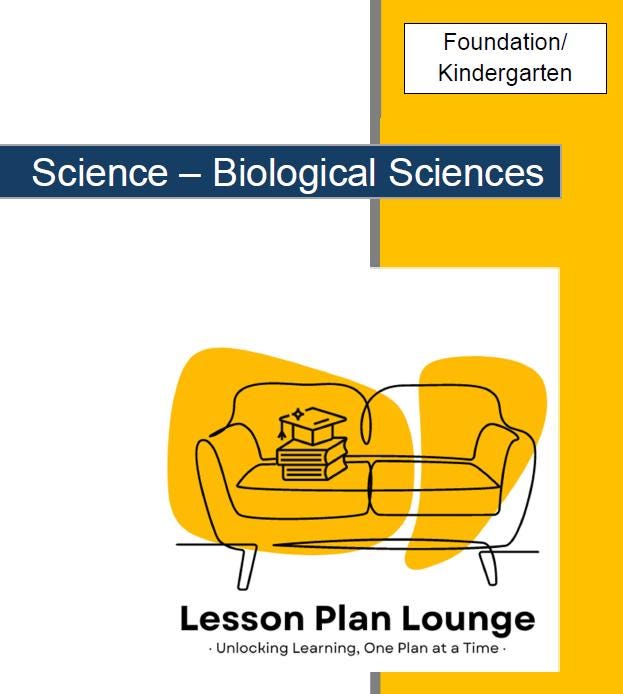 Lesson Plans Science – Biological, Physical and Chemical Sciences - Foundation Year/ Prep Year/ Kindergarten