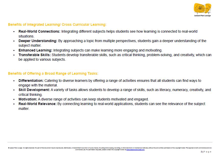 Lesson Plans Science – Biological, Physical and Chemical Sciences - Foundation Year/ Prep Year/ Kindergarten