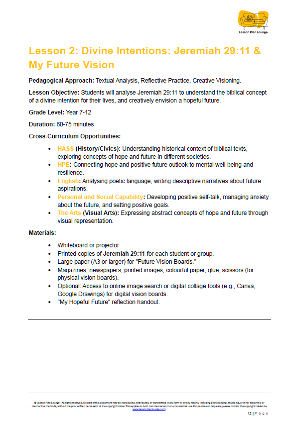 Studies of Religion - Purpose & Calling: Finding Meaning Beyond Success (Year 7-12)