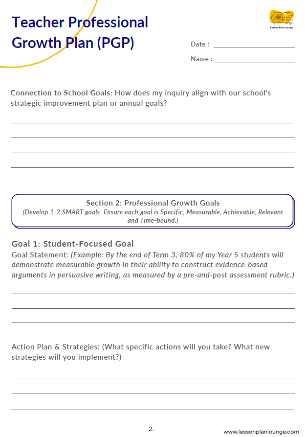 FREE Download - Teacher Professional Growth Plan (PGP) | APST Aligned Template for Australian Teachers