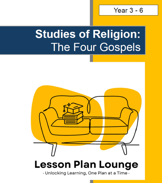 Studies of Religion - The Four Gospels - 10 Lesson Plans + FREE Student Workbook - Year 3 to Year 6 (Upper Primary)