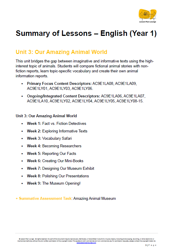 Year 1 English Bundle: Unleash the Storyteller, Poet & Researcher (Units 1-4) - Year 1