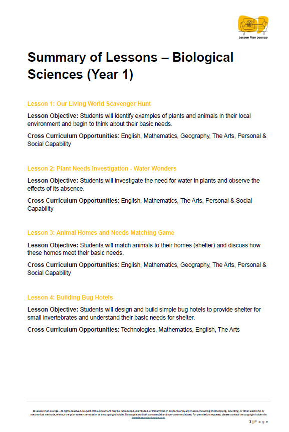 Year 1 Science Bundle: Living Worlds, Earthly Cycles & Invisible Forces + Student Worksheets (Biological, Earth & Physical Sciences) - Year 1