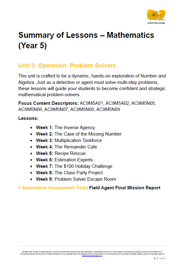 Year 5 Mathematics Bundle: Architects, Designers & Data Detectives (Units 1-4) - Year 5