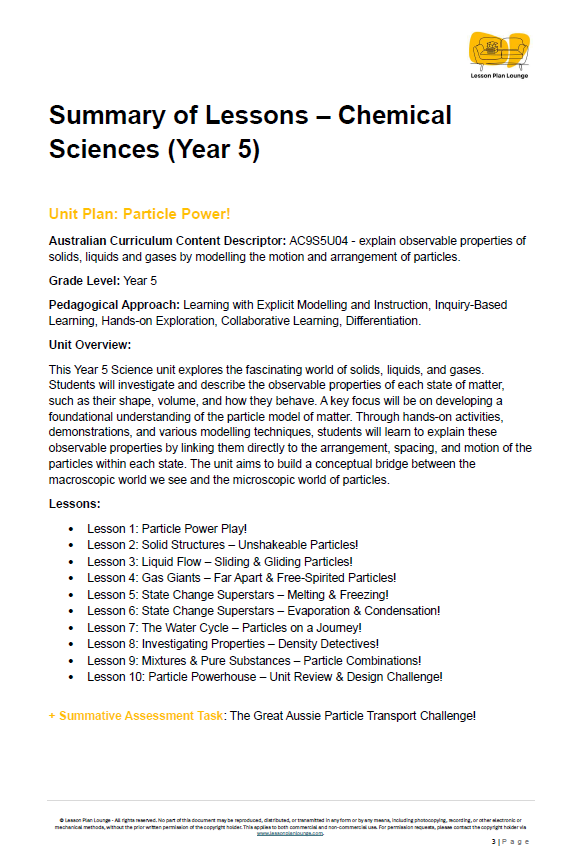 Year 5 Science Bundle: Architects, Particles, Sculptors & Illuminators + Student Workbooks - Year 5