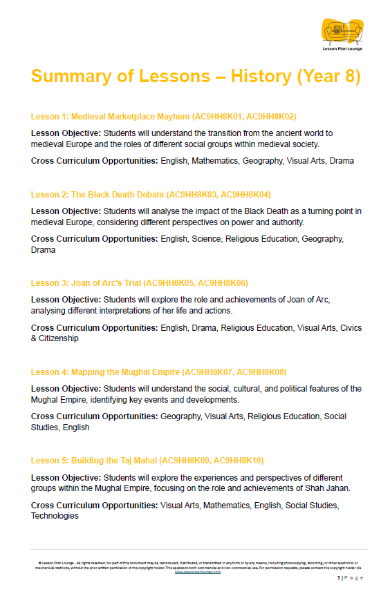 Year 8 HASS Bundle: Medieval Worlds, Urban Futures & Legal Rights + Student Workbooks - Year 8