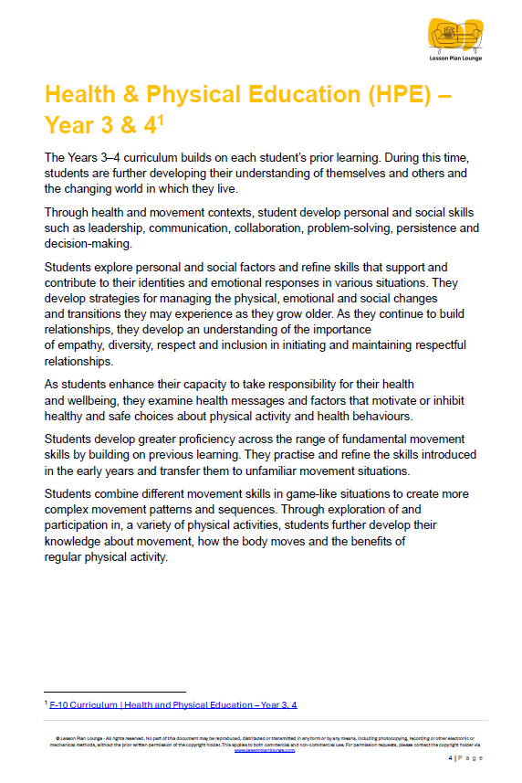 HPE - Unit 4: The Global Games Lab (Inclusion & Fair Play) - LESSON PLANS + Student Workbook - Year 3 & 4