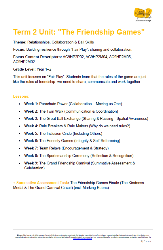 The Complete Year 1 & 2 Health & PE Collection: Building "Super Kids" & Safe Explorers - LESSON PLANS + Student Workbooks - Year 1 & 2