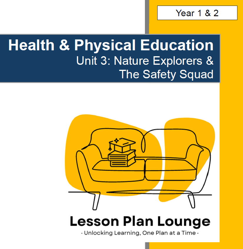 The Complete Year 1 & 2 Health & PE Collection: Building "Super Kids" & Safe Explorers - LESSON PLANS + Student Workbooks - Year 1 & 2