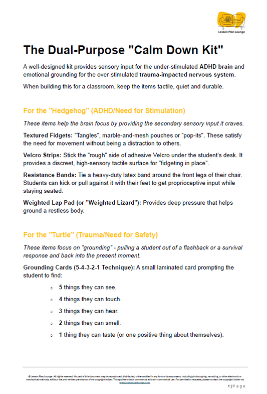 FREE Download: The Dual-Purpose "Calm Down Kit"