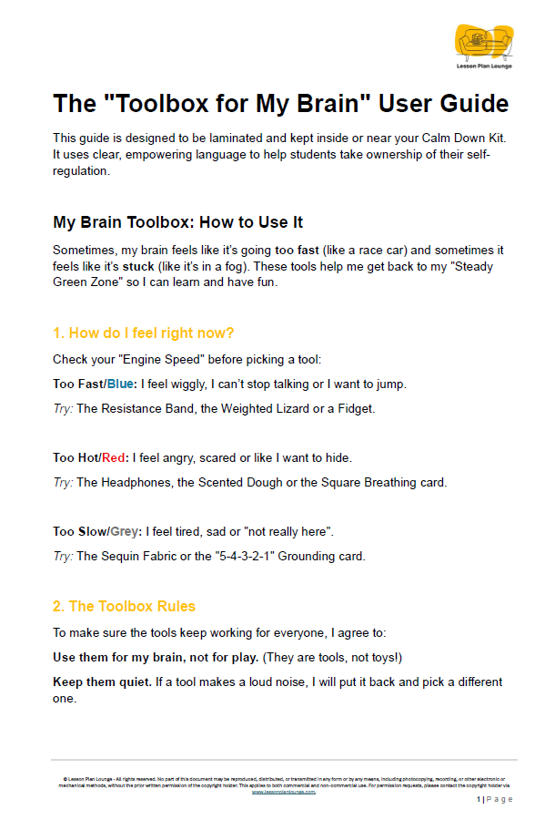 FREE Download: The "Toolbox for My Brain" User Guide