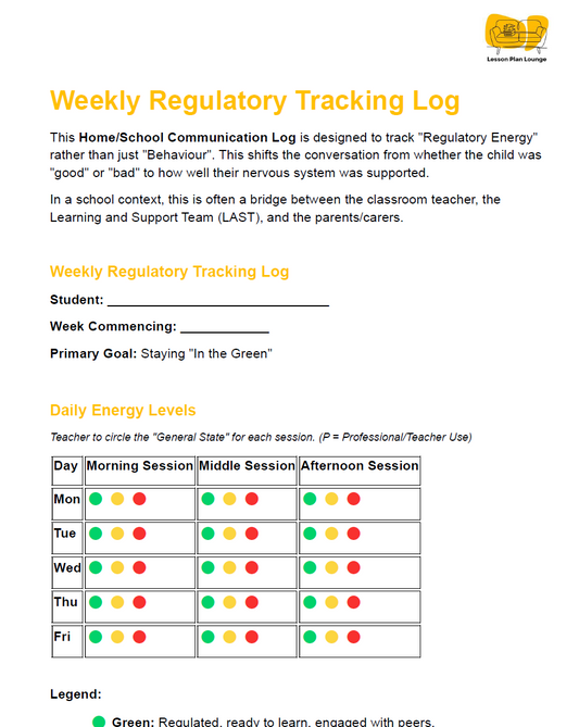 FREE Download - Weekly Regulatory Tracking Log