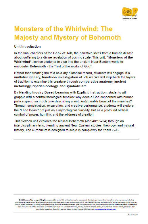 Monsters of the Whirlwind: The Majesty and Mystery of Behemoth - Studies of Religion - Year 7-12