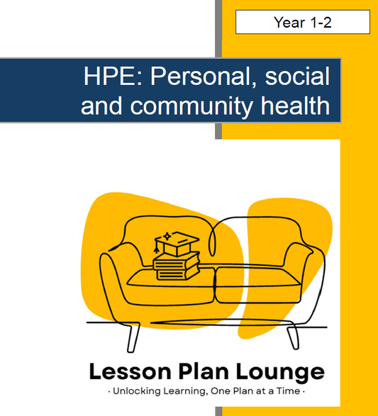 Year 1 HPE Bundle: Building Healthy Minds & Active Bodies + Student Worksheets - Year 1