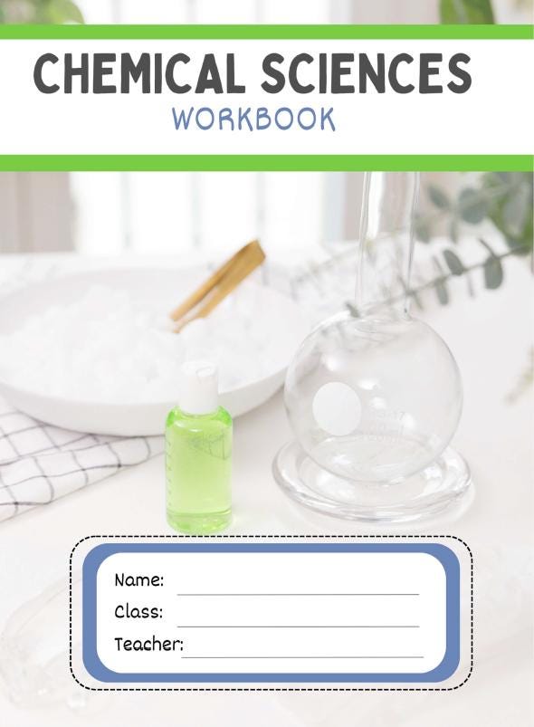 Science - Chemical Sciences: Lesson Plans (9 lessons) + 1 Summative Assessment + FREE Student Workbook (Year 3)