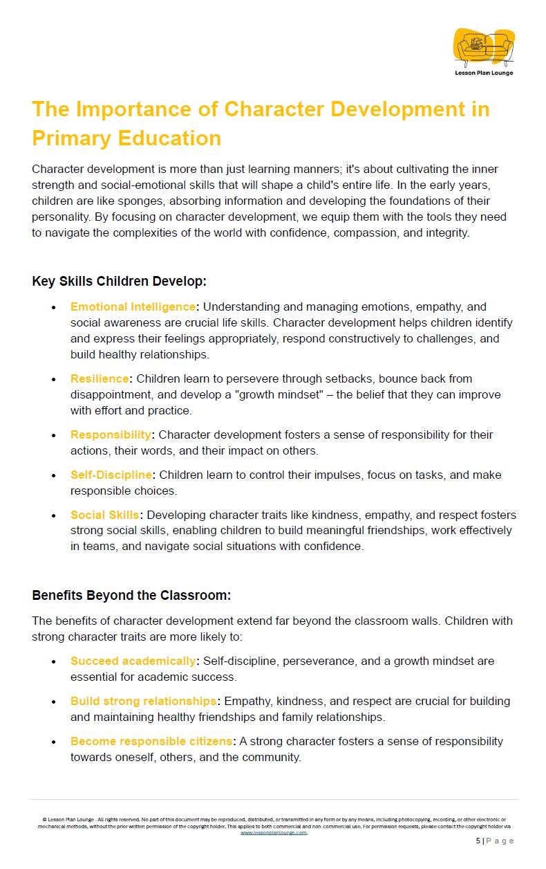 Character Compass - Student Development: 10 Lesson Plans + 200 Activities (Primary Education)