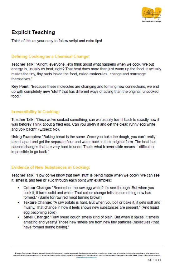 Science - Chemical Sciences: 10 Lesson Plans, covering up to 20 lessons + 1 Summative Assessment and FREE Student Workbook (Year 6)