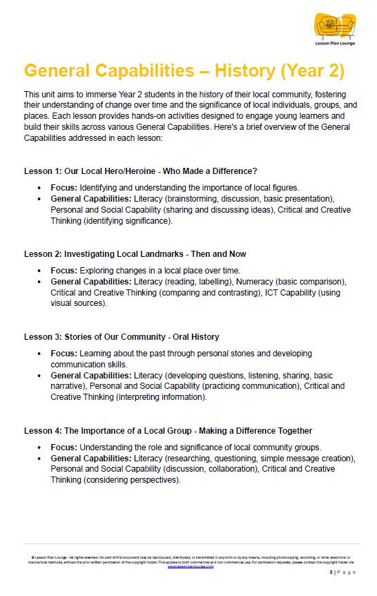 HASS- Geography: Lesson Plans (12 lessons) + 1 Summative Assessment + FREE Student Workbook (Year 2)
